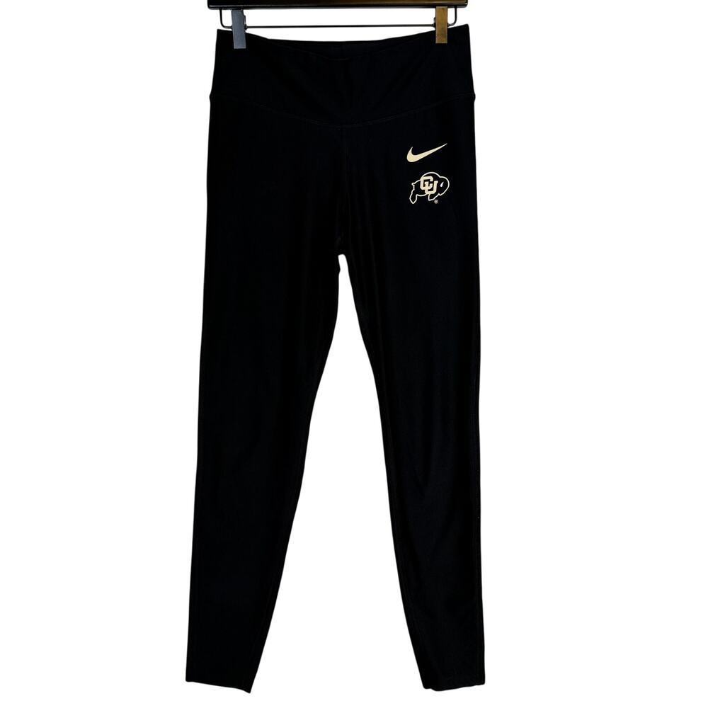 Nike Dri-Fit CU Boulder Colorado University Leggings 28” Black - M - Picture 1 of 9
